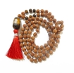 Rudraksha Mala with Tiger Eye Pendant