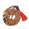 Rudraksha Mala with Sodalite Pendant