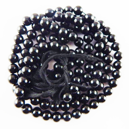 Picture of Schwarze Onyx-Edelsteinperlen, 8 mm rund