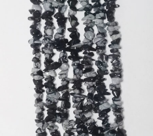 Picture of Schneeflocken Obsidian Chips Perlen