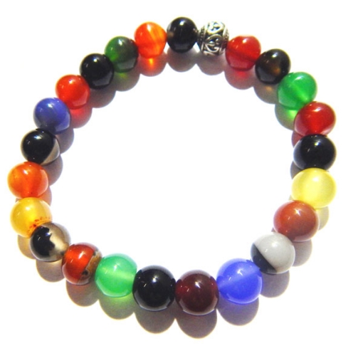 Picture of Multi Onyx Gemstone Bracelet 