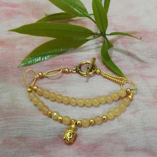 Picture of Gemstone Aventurine Yellow Bracelet 6mm round