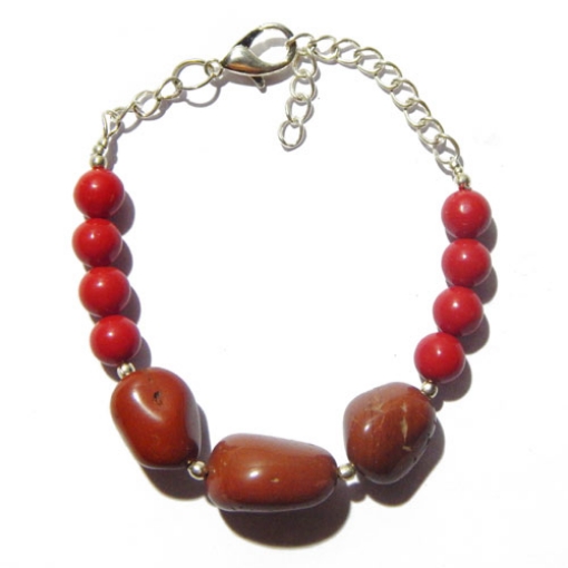 Picture of Gemstone Red Jasper Bracelet