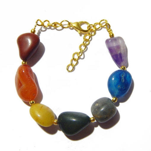 Picture of Gemstone Tumble 7 Chakra Bracelet