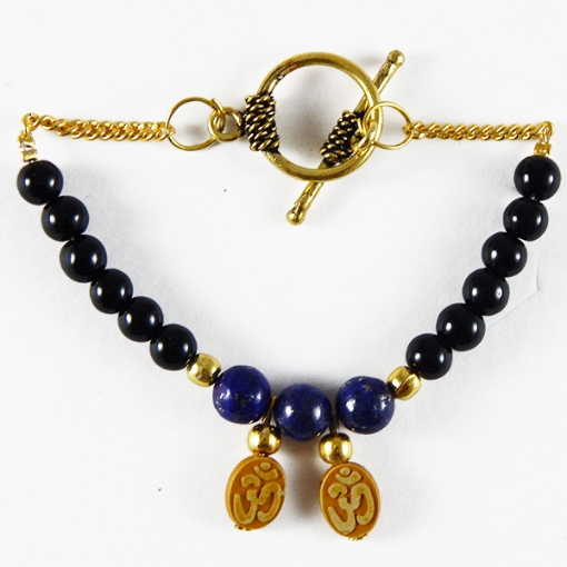 Picture of Schwarzes Achat Lapislazuli Armband