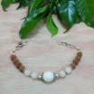 Picture of White Agate & Rudraksha Beads Bracelet