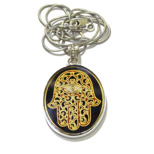 Picture of Heiliger geometrischer Hamsa-Anhänger