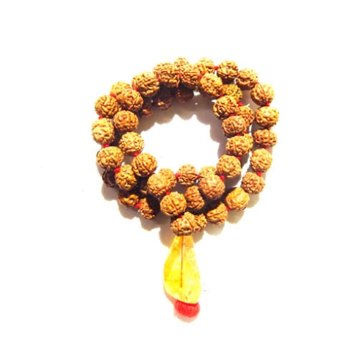 Picture of 5 Mukhi (Gesicht) Rudraksha Mala mit facettiertem Citrin-Anhänger