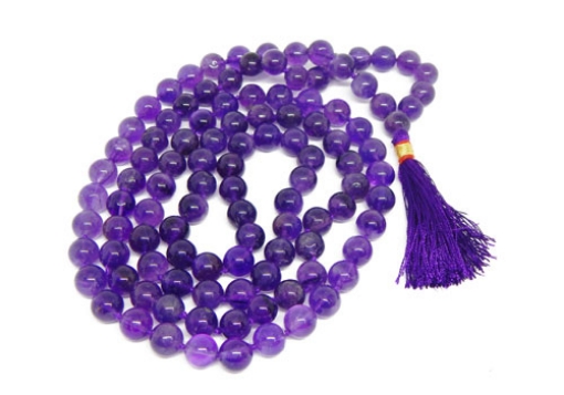 Picture of Amethyst Mala: 108+1 Perlen geknotete Mala