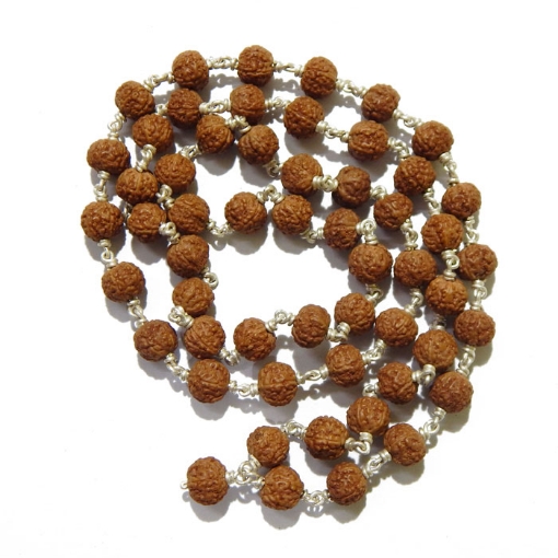 Picture of Rudraksha Mala aus Silberkette