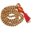 Picture of Rudraksha Mala mit facettiertem Karneol-Trommelanhänger