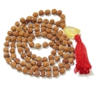 Picture of Rudraksha Mala mit facettiertem Citrin-Trommelanhänger